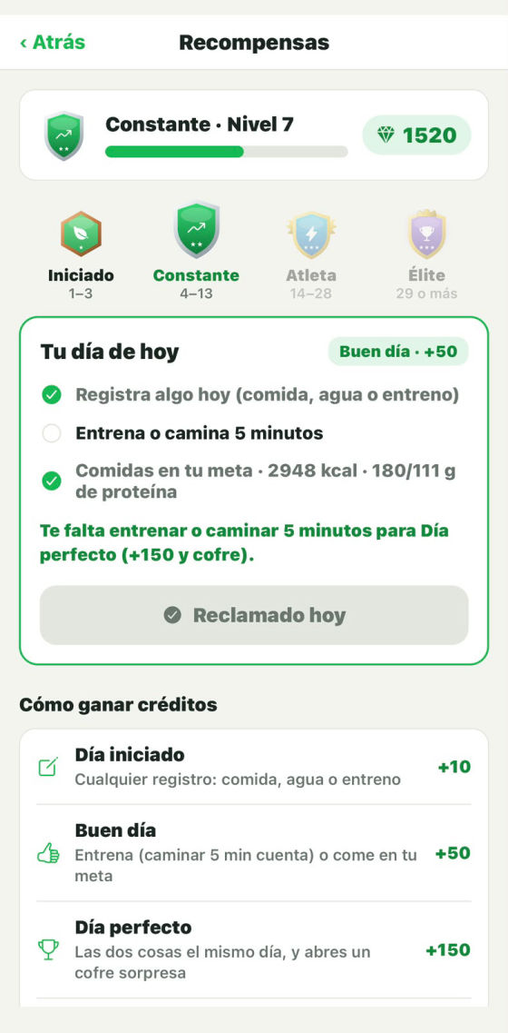 Recompensas y rangos en NyTia